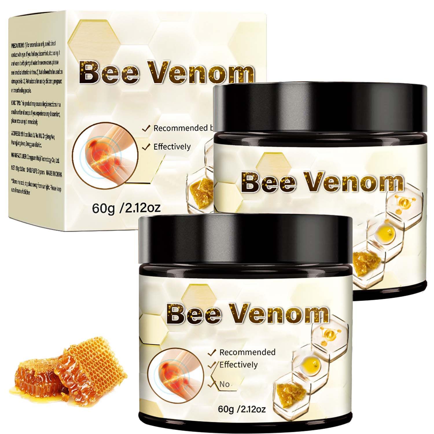 2 PCS Bee Venom Cream, Bee Venom Advanced Cream,Suitable for Back, Neck, Hands, Foot, Etc