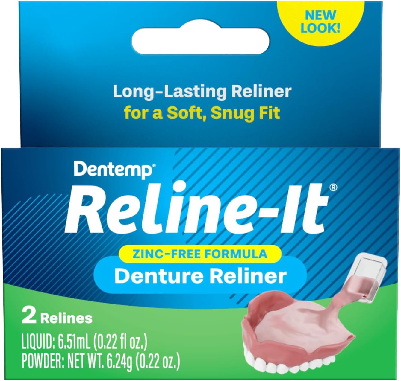 Dentemp Advanced Denture Reline Kit - Refit and Tighten Upper & Lower Dentures