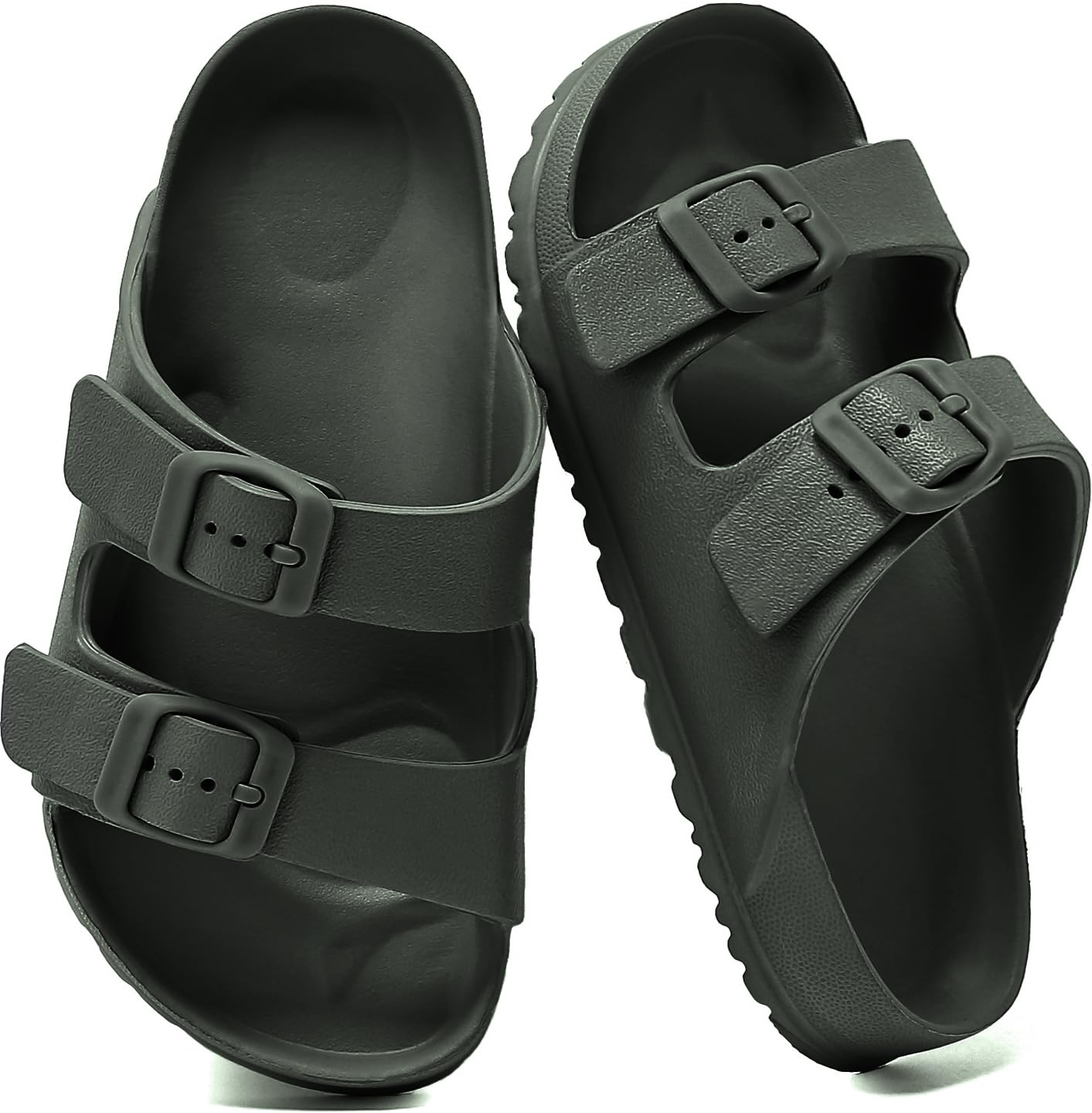 Sandali Bambini Ciabatte Unisex con Fibbia Regolabile, Pantofole Estive Comode e Leggere, Antiscivolo Piatti con Suola Clog, Scarpe Mare Piscina per Bambino Bambine