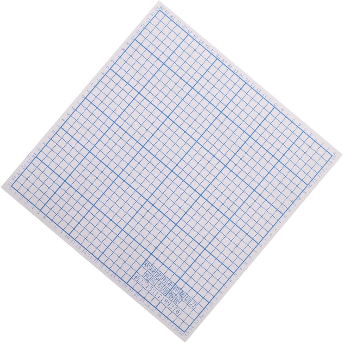 SOLUSTRE High Hardness Pvc Fabric Cutting Mat 30cm Grid Non-slip Quilting Cutting Pad for Precision Tailoring and Sewing Machine Use