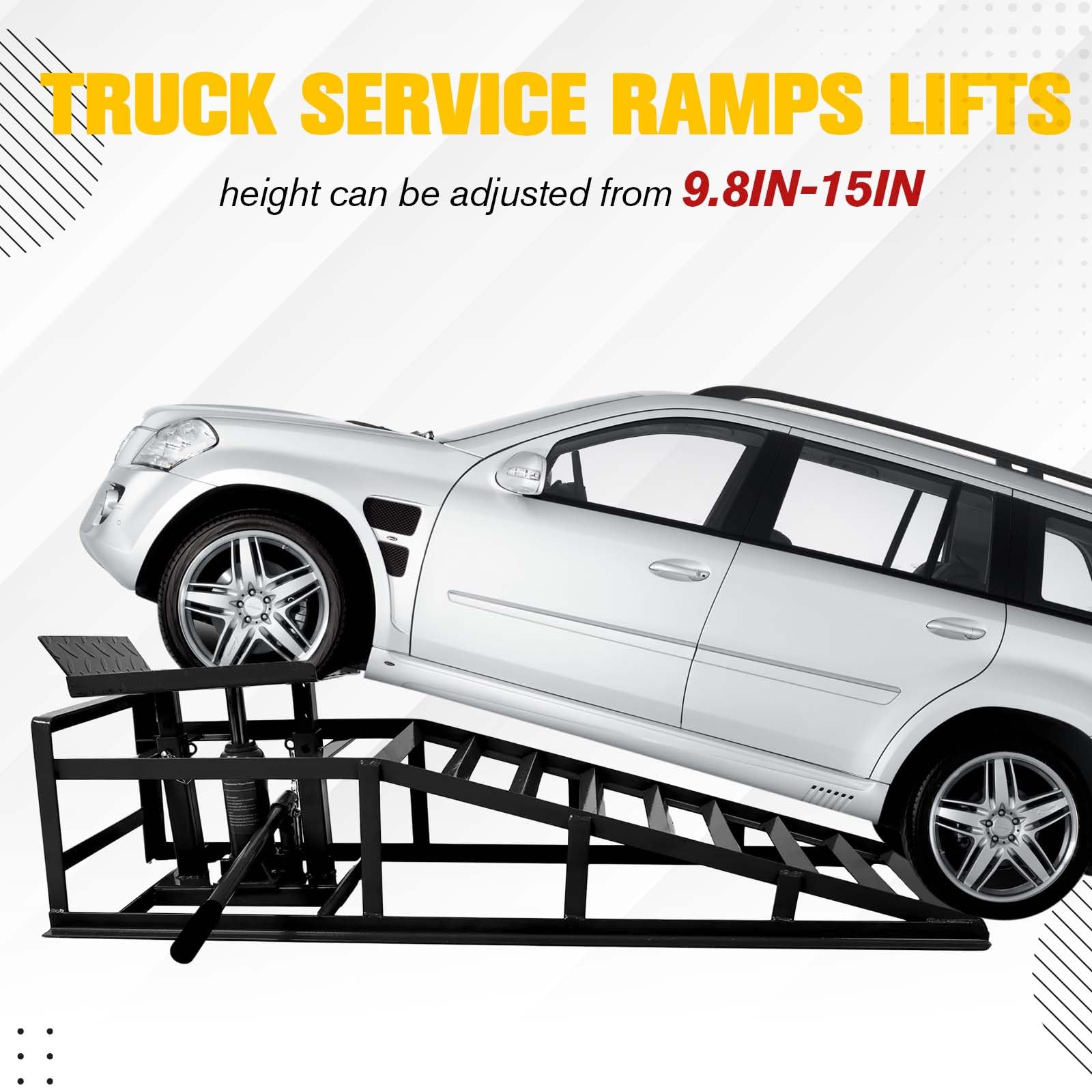 Snapklik.com : 2 Pack Hydraulic Car Ramps 6T 12000lbs,Low Profile Truck ...