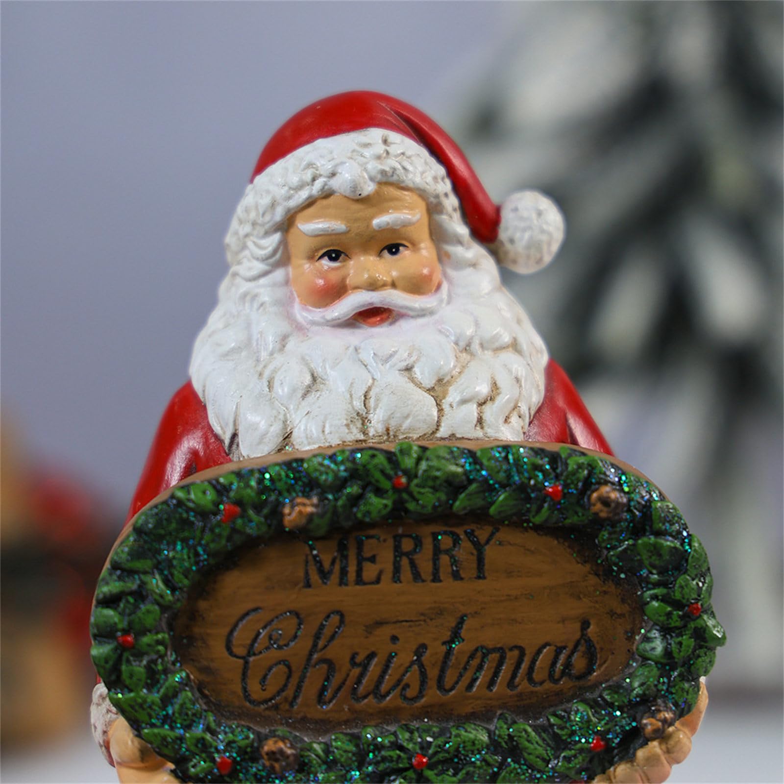 Segno di Babbo Natale in resina per decorazione festa festa a tema accessorio ornamento in resina