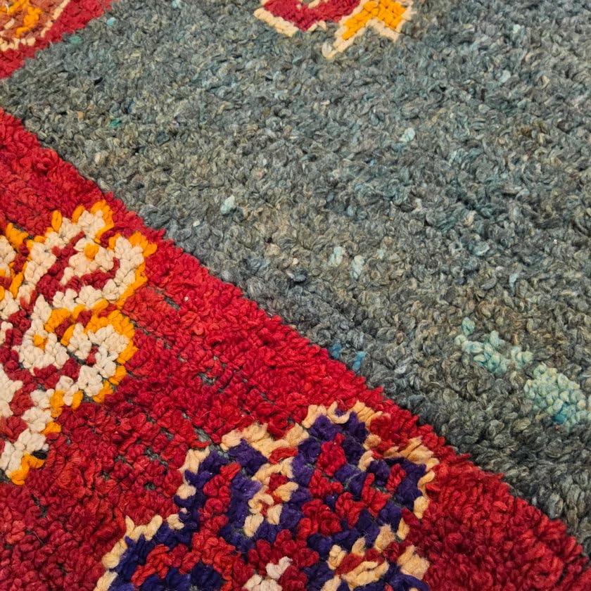 Générique Tifinagh Shop - Tapis Berbère Boujaad Authentique du Maroc - Fait Main en Laine – 280 x 167 cm – Tapis Marocain Artisanal