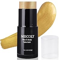 Vista 21 de MEICOLY Barra de Pintura Facial y Corporal Naranja (29.99 g), Crema para Cara de Halloween, Efectos Especiales SFX de Calabaza y Tigre, Negro