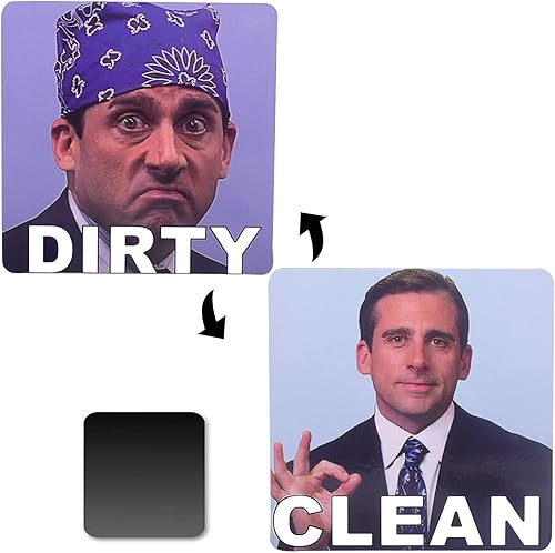 Paquete de 2 imanes de limpieza y sucio, imán para lavavajillas, indicador de señal de limpieza sucia, letrero reversible para lavavajillas,