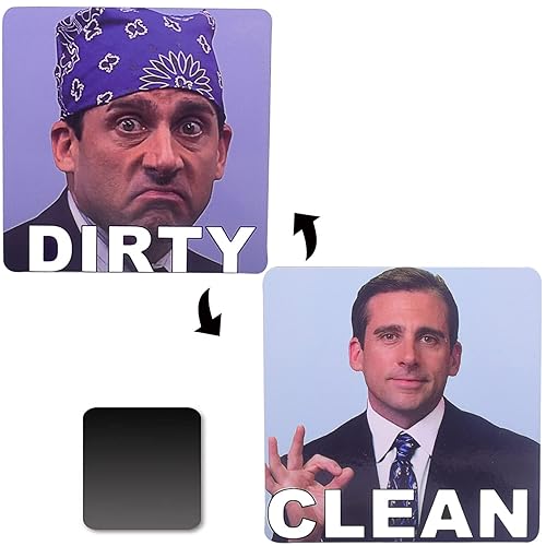 Clean and Dirty Magnet，Dishwasher Magnet Clean Dirty Sign Indicator，Reversible Dish Washer Sign, Double Sided Strong Kitchen Flip Indicator，Apartment Must Haves Kitchen Necessities - Purple