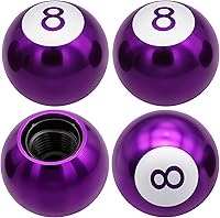 Vista 44 de 4 tapas de vástago de válvula de neumático estilo piscina 8 bolas, cubiertas universales de núcleo de cobre a prueba de polvo para automóviles, SUV