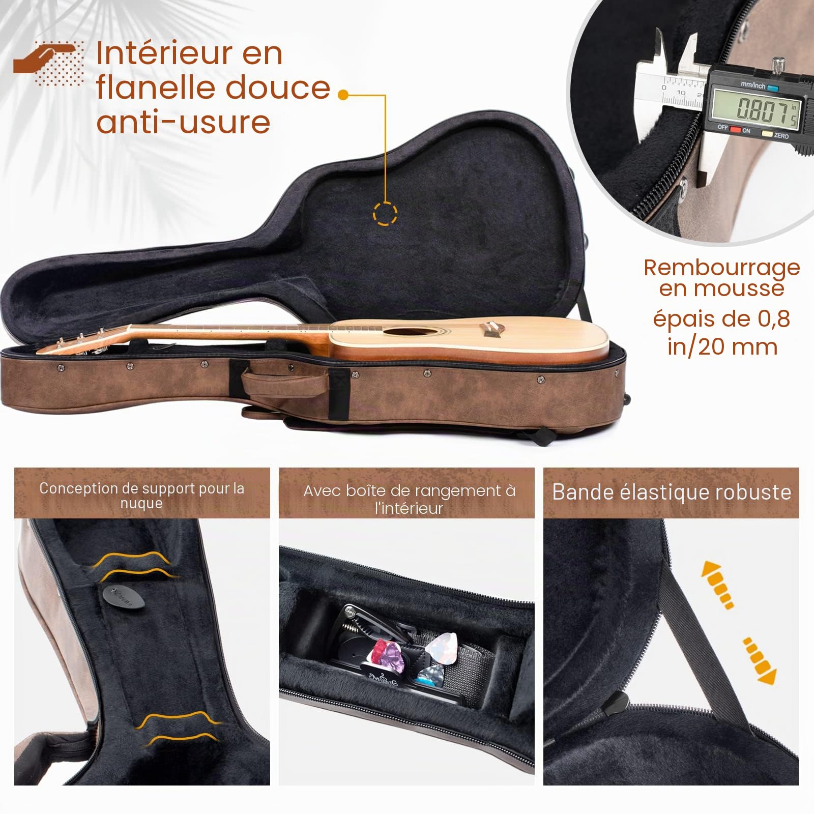 CAHAYA Étui pour Guitare Acoustique de 40 à 41 Pouces