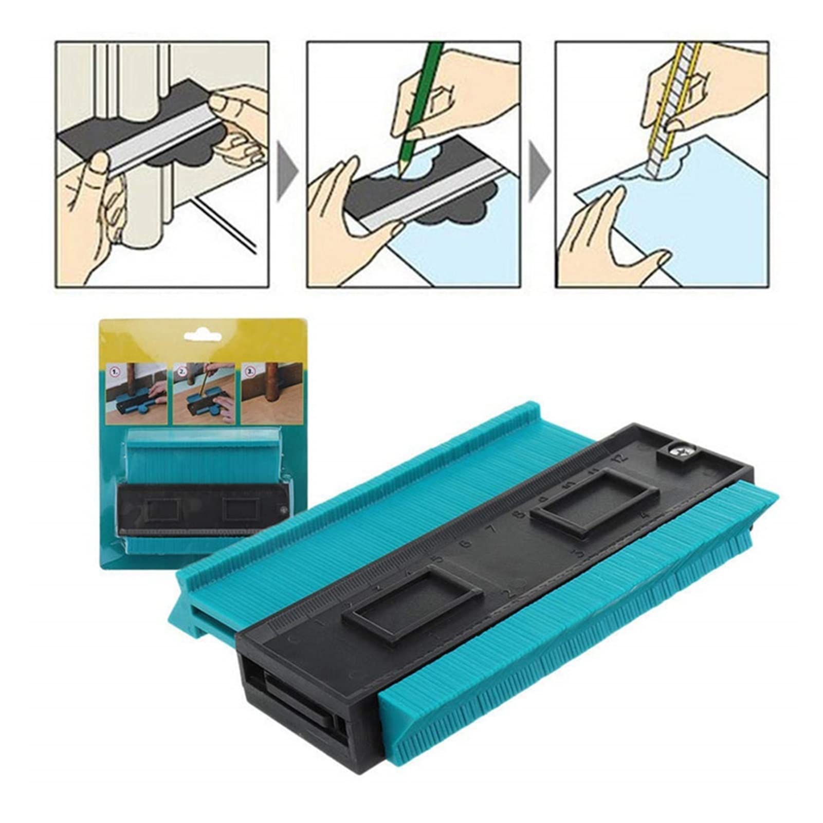 Duplicatore Contorni 10 Pollici Rseuphiee - Misuratore Profili Per Piastrelle, Legno, Pavimenti - Foto 13