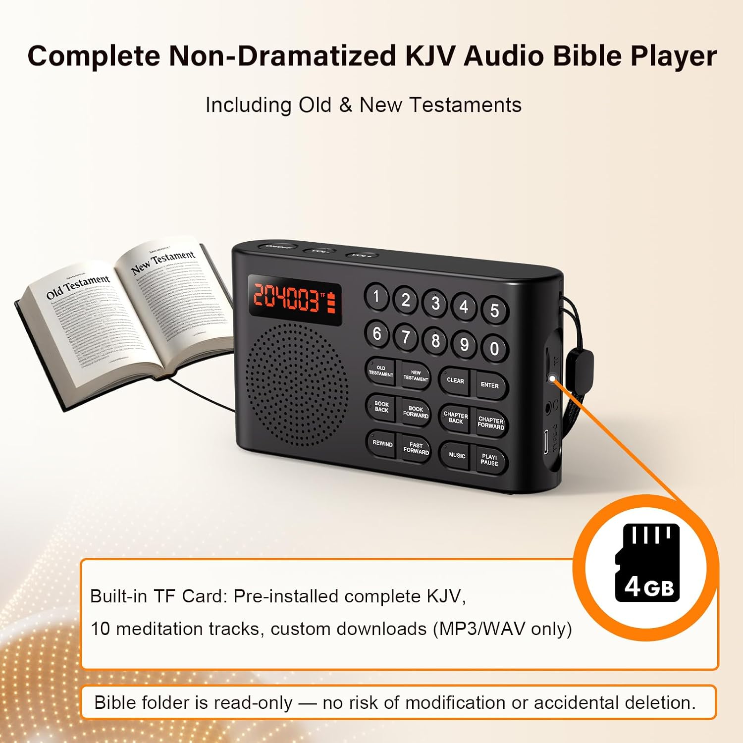 KJV Audio Bible Player, Electronic Bible King James Version