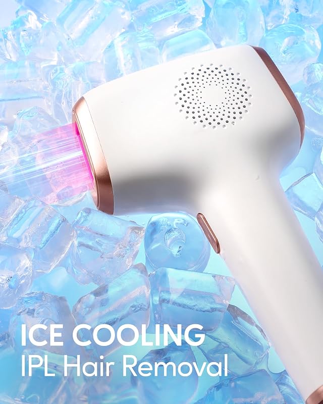 INNZA IPL Szőrtelenítő Készülék Hűtőfunkcióval - 999.999 Fényimpulzus, 9 Energiaszint, Arc, Bikinivonal és Test Kezelésére