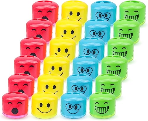 Bonito sacapuntas para niños, pequeño sacapuntas de mano de dibujos animados, juguete manual de sonrisa de color, accesorio novedoso para oficina,