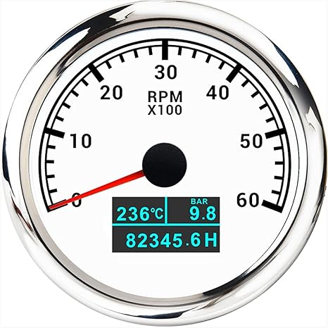 Amazon Co Jp Pingyayang 水温油圧ゲージエンジンの3000 6000 8000 Tachoter 水温油圧計のエンジン合計3時間3台のタコメーターフィット Color 6k Rpm Ws 車 バイク