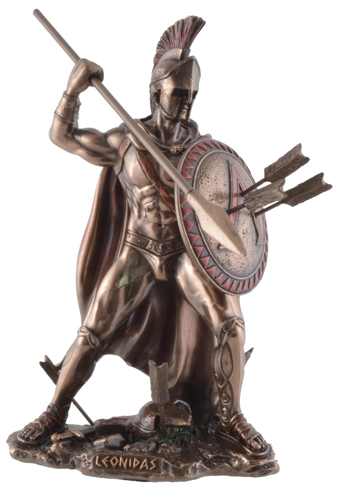 VOGLER Joh. Vogler GmbH Leonidas, König von Sparta, mit Speer und Schild, bronziert