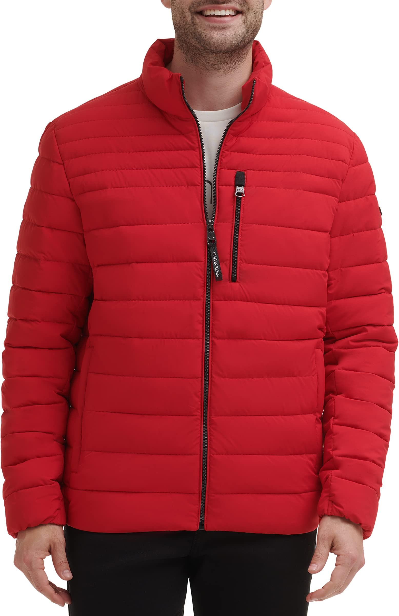 adidas red puffer