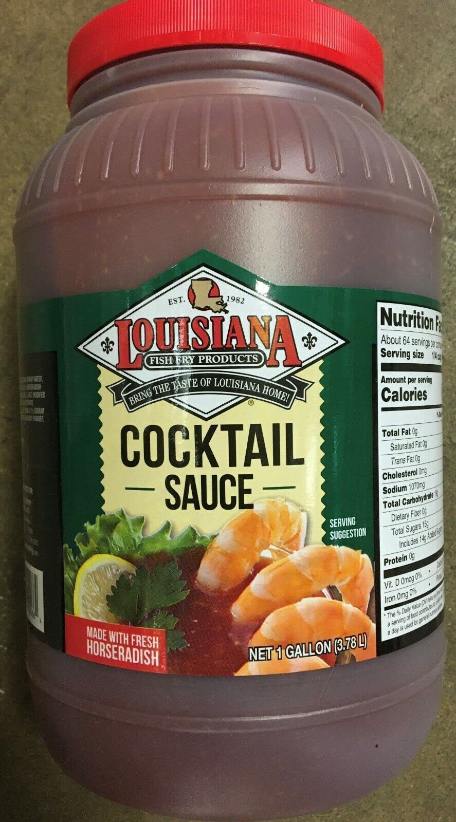 LOUISIANA Fish Fry Products Cocktail Sauce 1 Gallon
