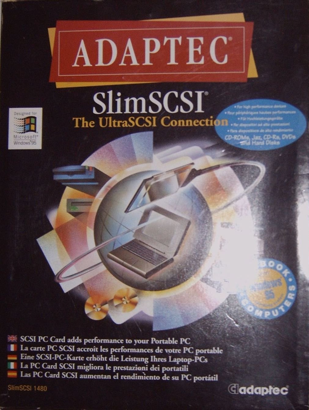Adaptec SlimSCSI 1480 - Storage controller - Ultra SCSI - 20 MBps