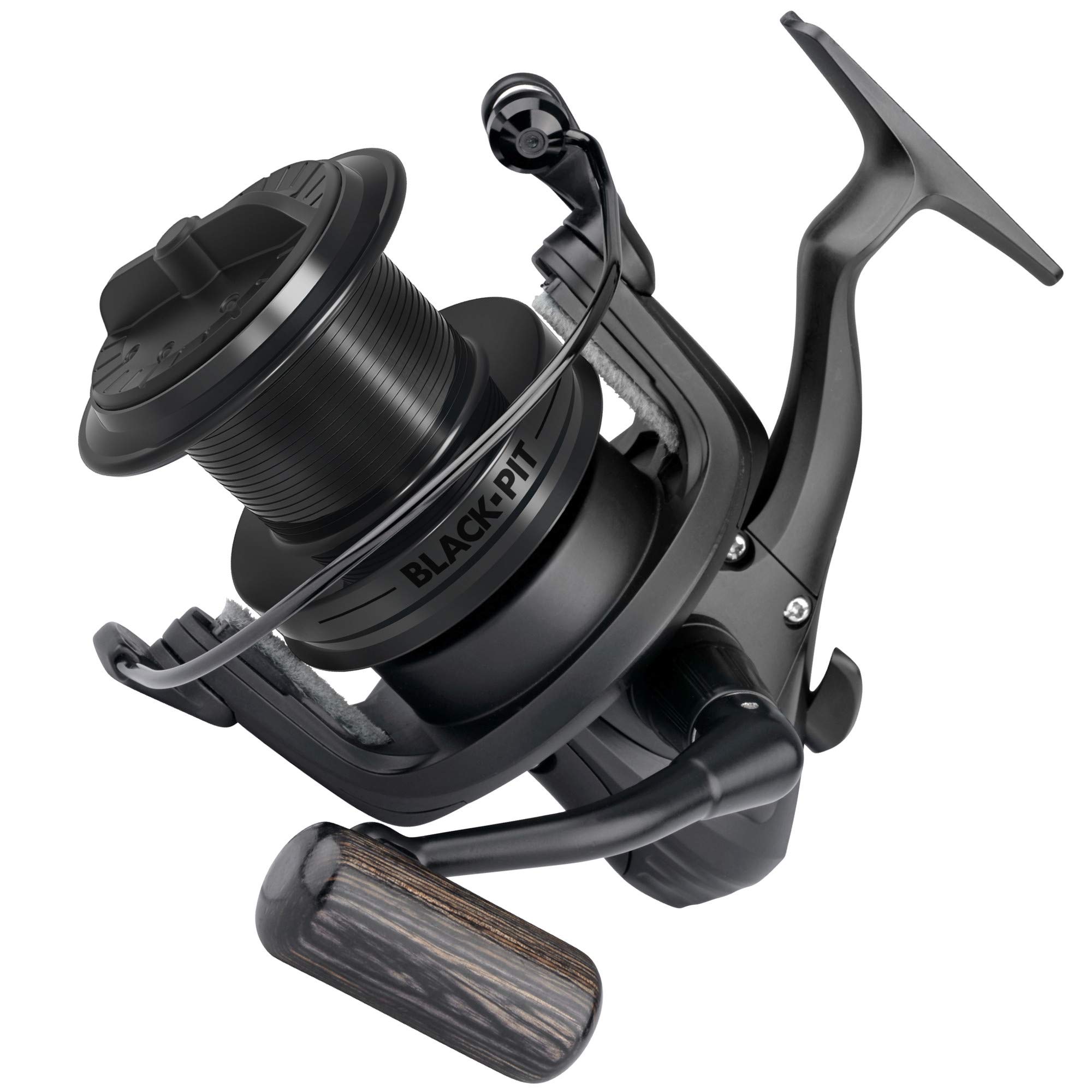 Spro Black Pit 6000 - Angelrolle zum Angeln auf Karpfen & Friedfische, Karpfenrolle zum Ansitzangeln, Angelrolle zum Karpfenangeln