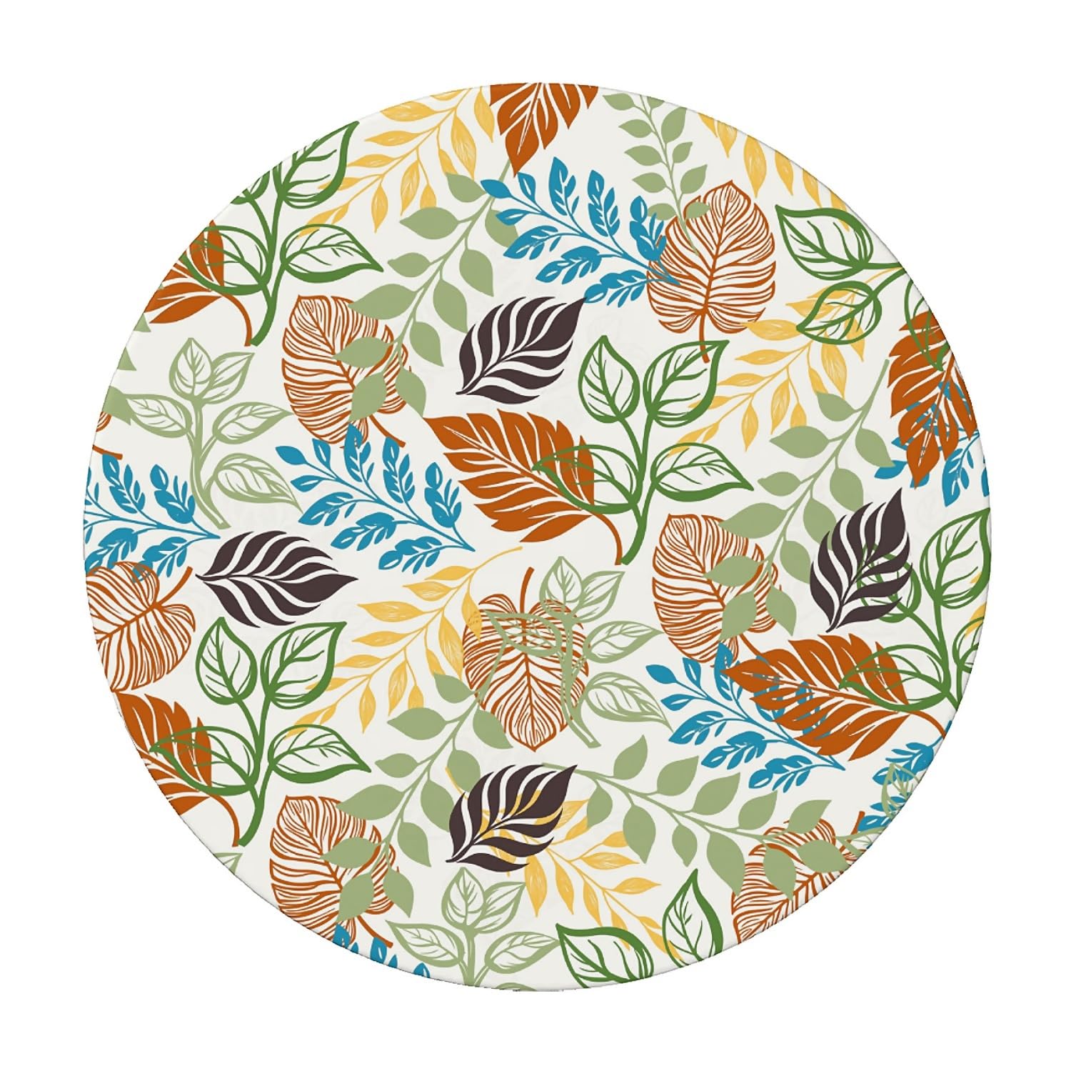 artslion Outdoor Round Tablecloth with Elastic Band 36In-90cm Elastic Garden Tablecloth with Colored leaves Pattern Fits 31"-35" Wide Tables - Image 2
