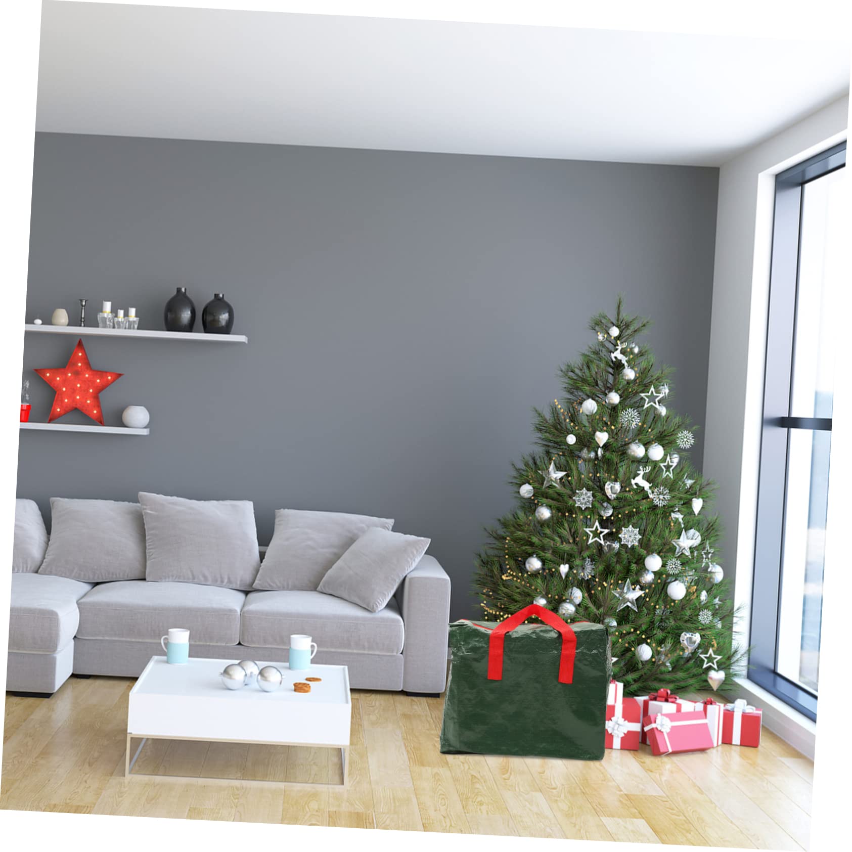 PRETYZOOM 3 Pezzi Sacchetto Di Immagazzinaggio Borsa Per Albero Di Natale Borsa A Mano Organizzatore Di Immagazzinaggio Custodia Per Esterni Decorazioni Natalizie Custodia Per Albero