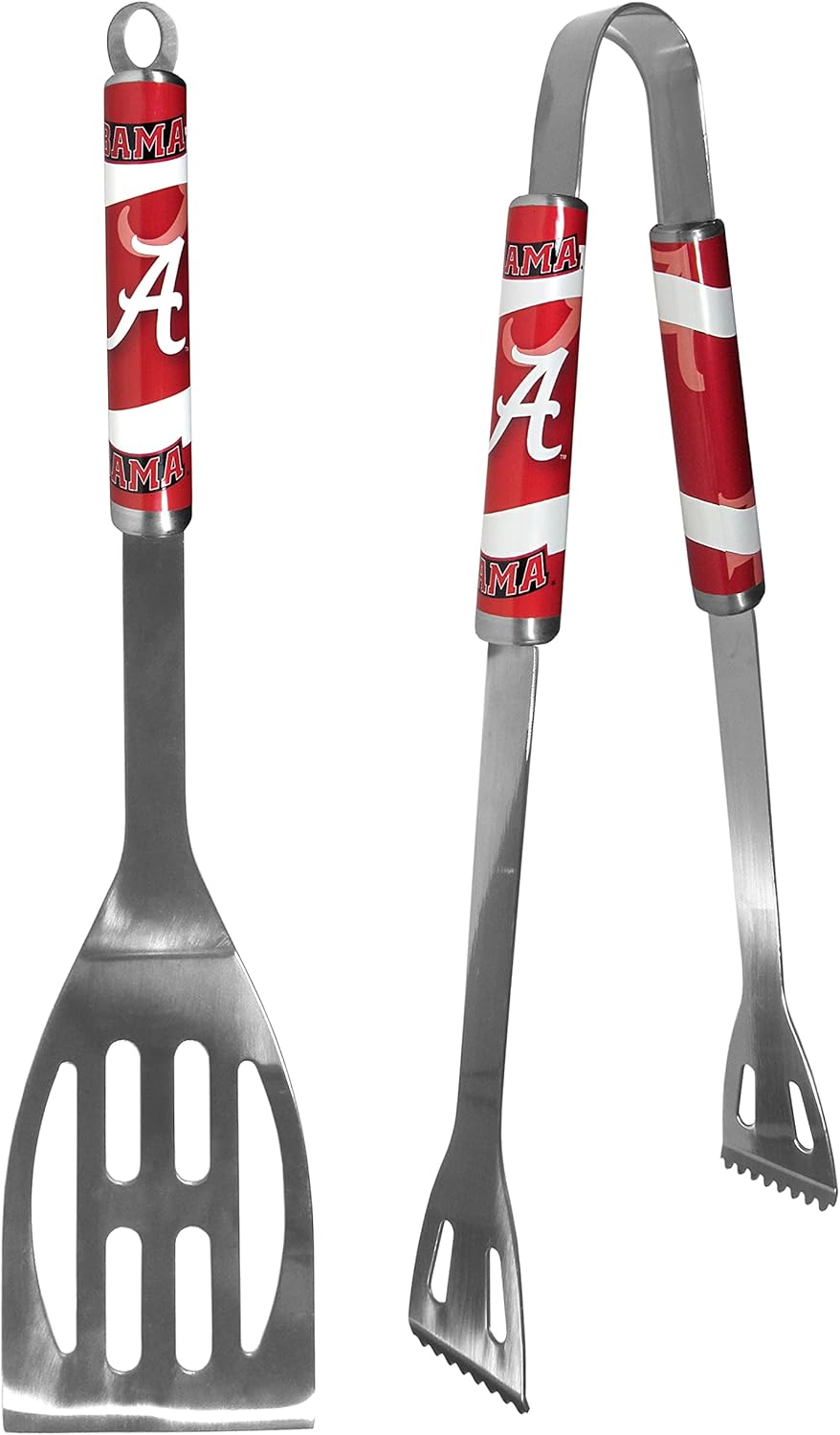 NCAA Siskiyou Sports Fan Shop Alabama Crimson Tide 2 pc Steel BBQ Tool Set One Size Team Color : Sports & Outdoors