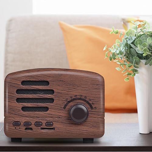 Miniatura 2 de Altavoz Bluetooth retro, altavoces Bluetooth portátiles de graves fuertes, estilo clásico, lindo altavoz inalámbrico de estilo clásico antiguo para