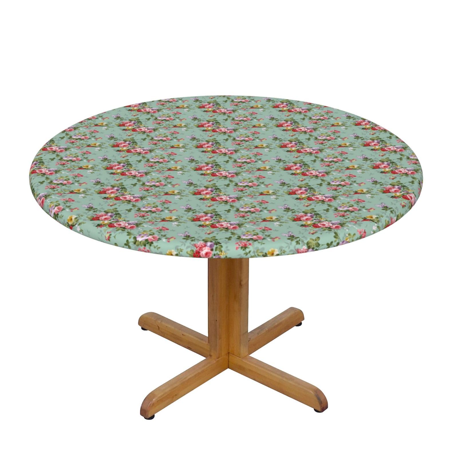 Nappe ronde imprimée fleurs lot de 2 élégance florale pour table de salle à manger