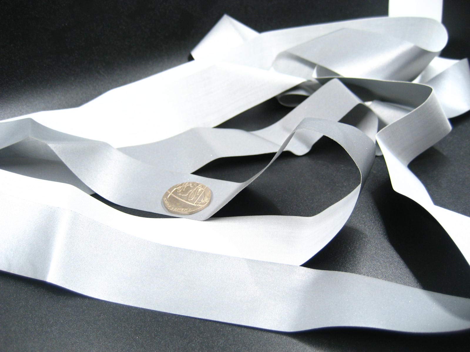 2ms of high Shine Silver Hi Viz Fluorescence Tape Reflective Ribbon Tape Bike Jacket Night Safety use Tape