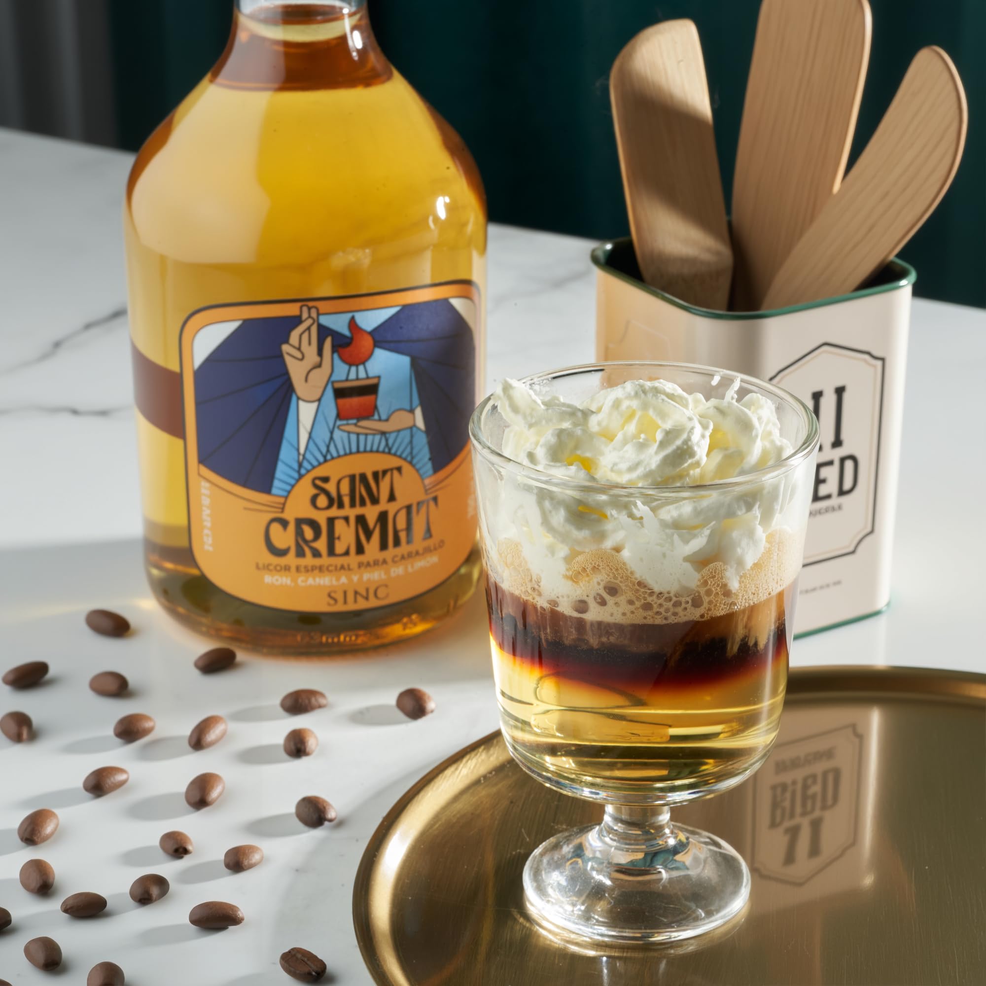 Sant Cremat Pack 2 – Licor para Cremaet y Carajillo | Ron, Canela y Limón | Licor especial cremaet para mezclar con Café Listo para Usar | Medalla de Oro CINVE 2024 | Tradición Valenciana