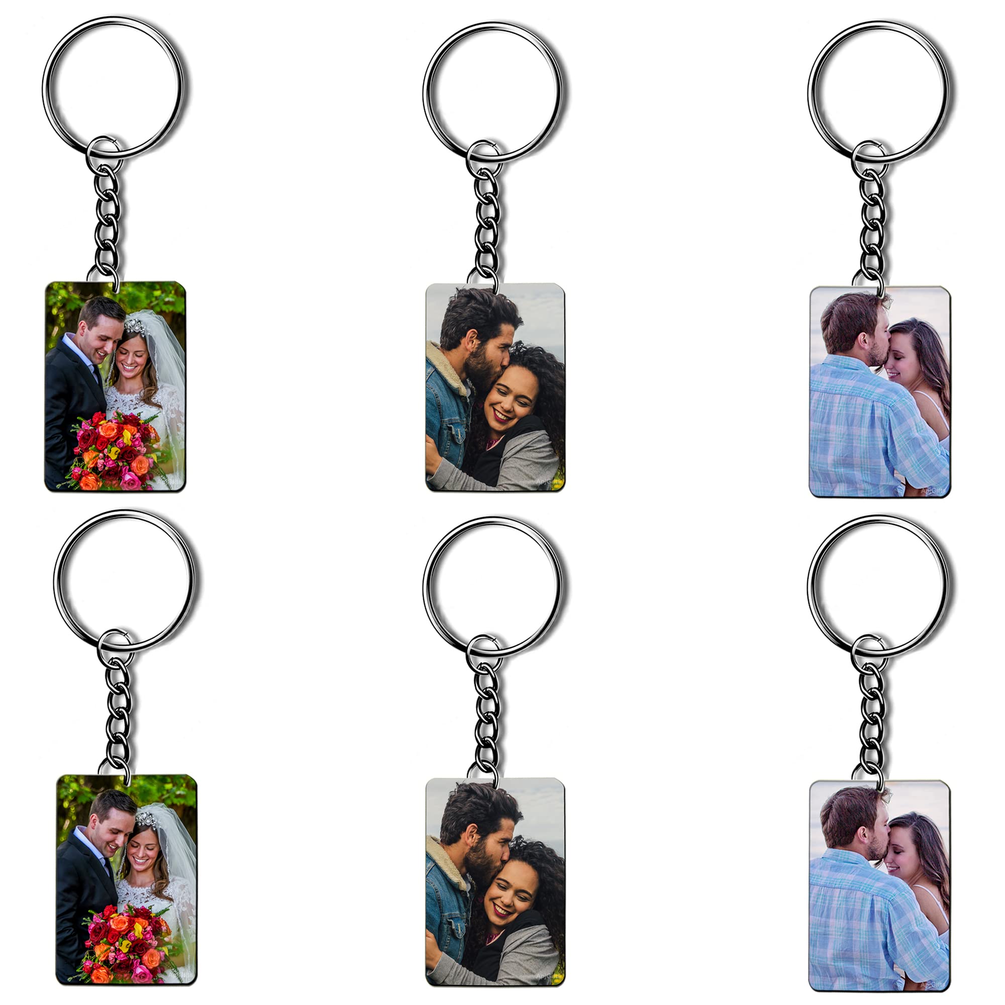 Personalised Photo/Name Keychain Customised Photo Key Chain With Picture For Bike, Car, Home, Office (Multicolour 5.7X4.4 Cm)