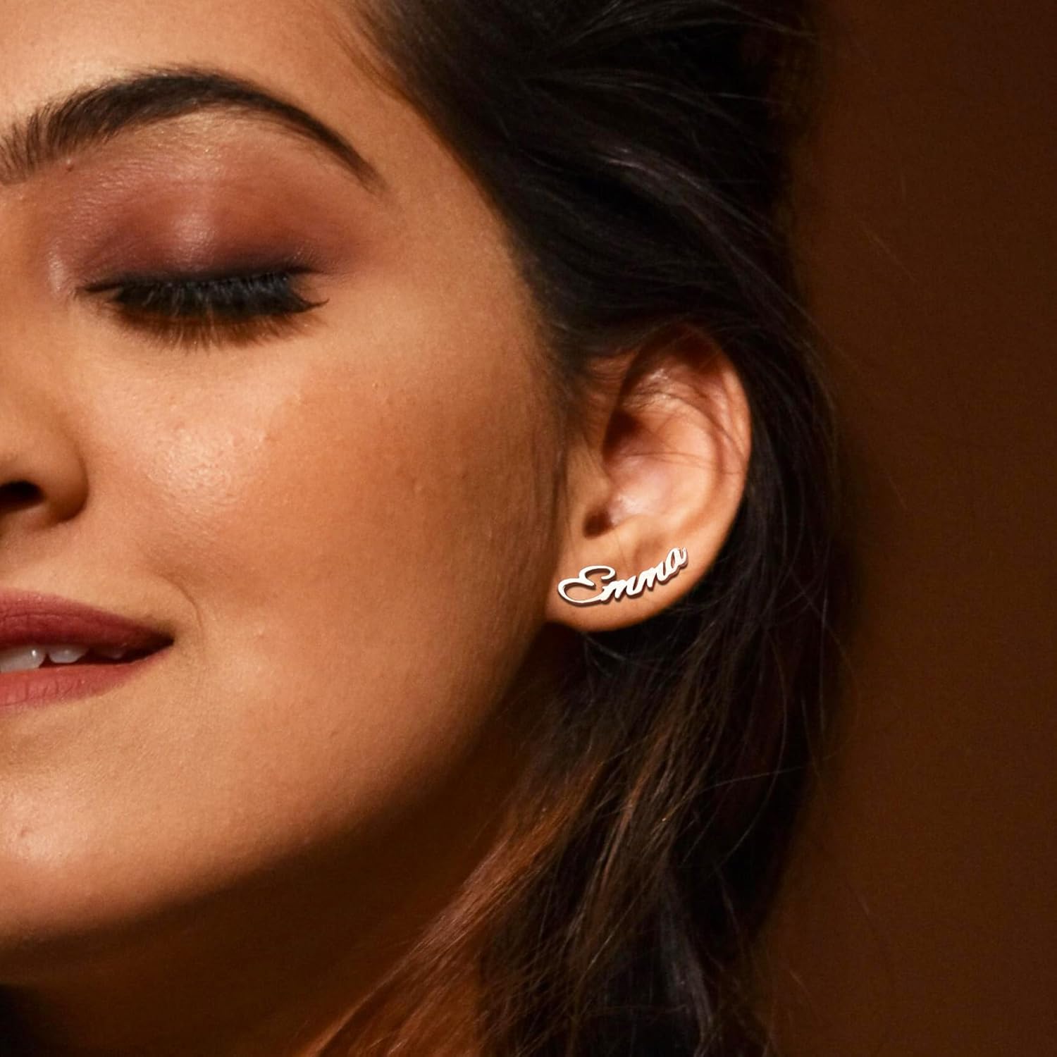 MMXX Name Earrings Personalized Custom Earrings for Women Custom Name Earrings Stainless Steel/925 Sterling Silver Name Stud Earrings Personalized Custom Jewelry - Image 2