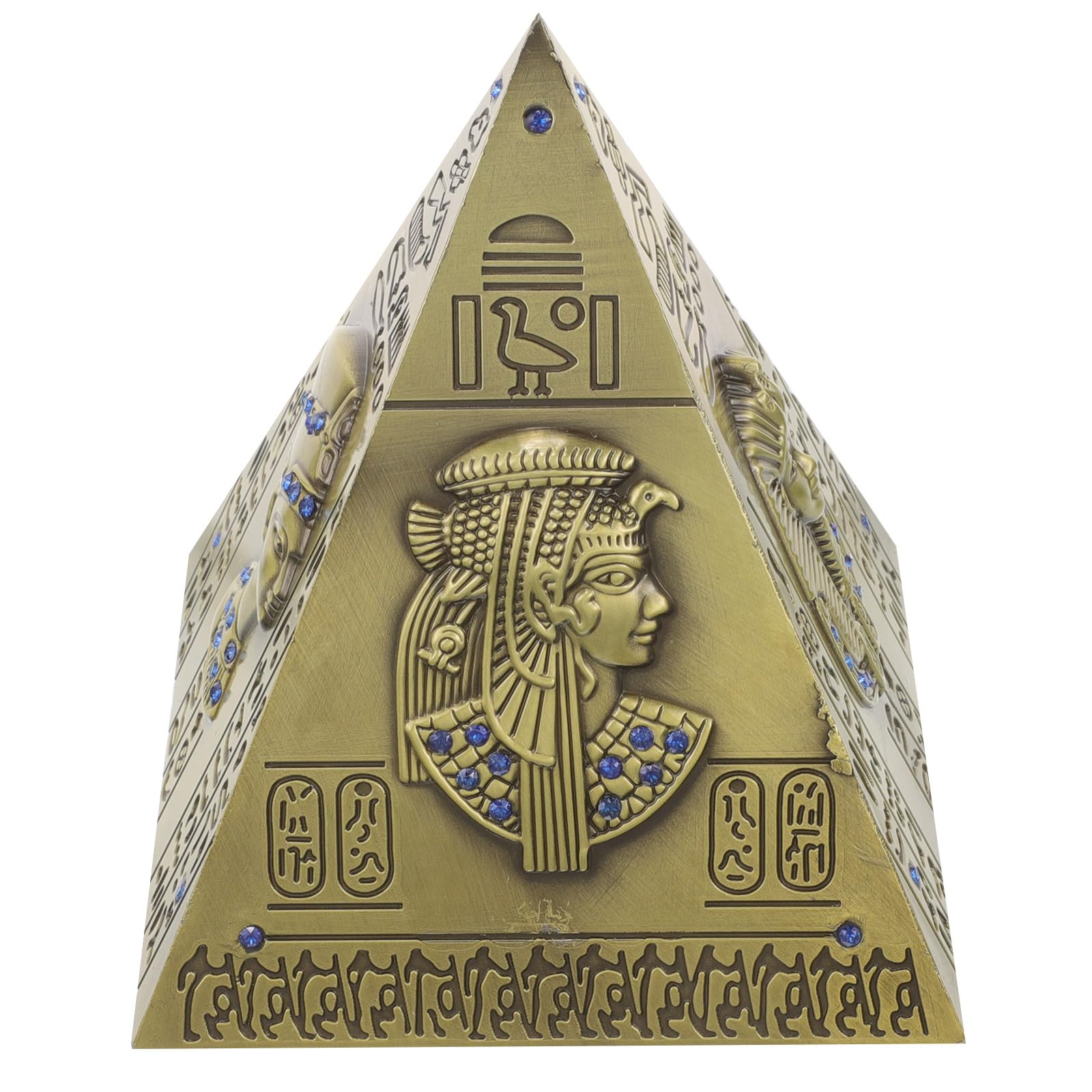 YARNOW Vintage Pyramiden Spardose aus Legierung in Ägyptischem Stil mit Praktischer Münzaufbewahrung und Kunstvollem Prächtigem Design für Heim und Schreibtischdekoration