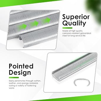 CTS SC7/C24 15 Gauge 3/4 Crown Galvanized Hog Rings 1000PCS, C-Ring Staples for Hog Ring Gun, Hog Ring Staples for Cage Building, Wire Fencing, Upholstery, Fastening