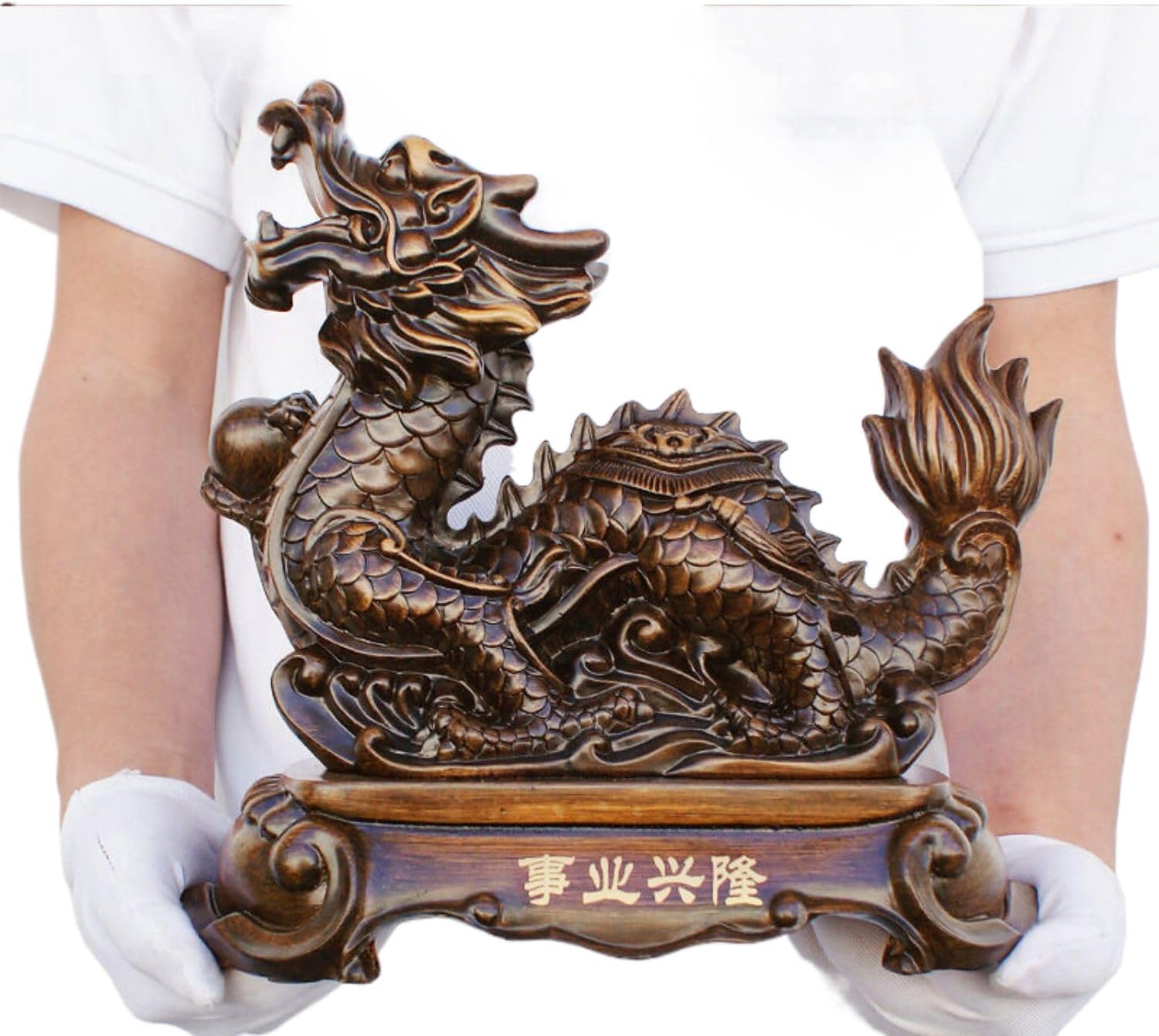 十二12生肖摆件 Feng Shui Figurine Home Office Decor Chinese Gifts 风水招财鼠牛虎兔龙蛇马羊猴鸡狗仿木质属相装饰品 9208