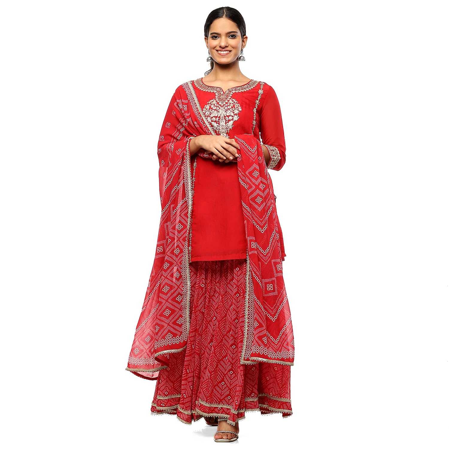 biba Women Polyester Blend Embroidered Festive Straight Suit Set-picture-45