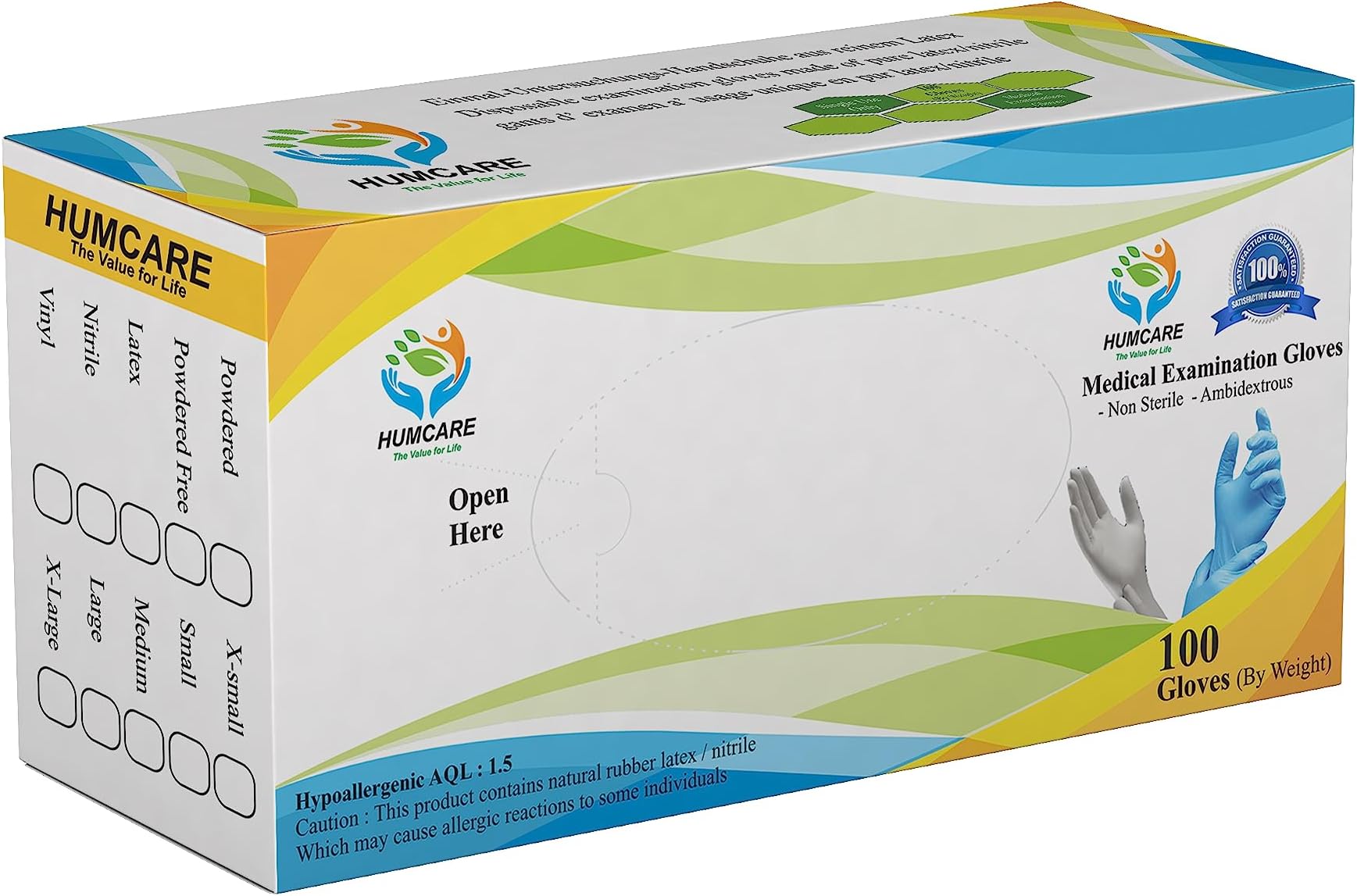Disposable Latex Examination Gloves Natural White Latex Powder Gloves Medium Pack of 100