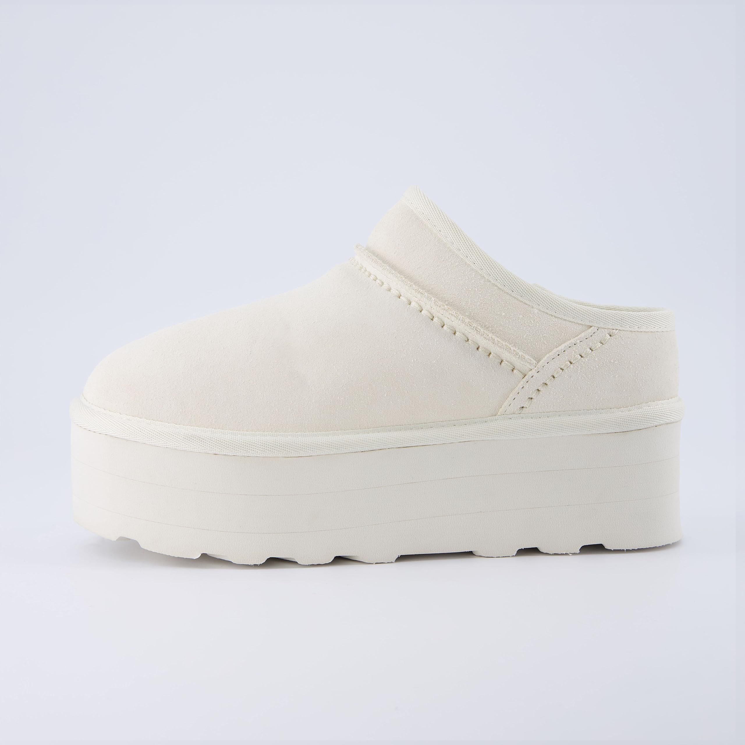 CUSHIONAIRE Mule accoglienti con Plateau Huggy in Vera Pelle
