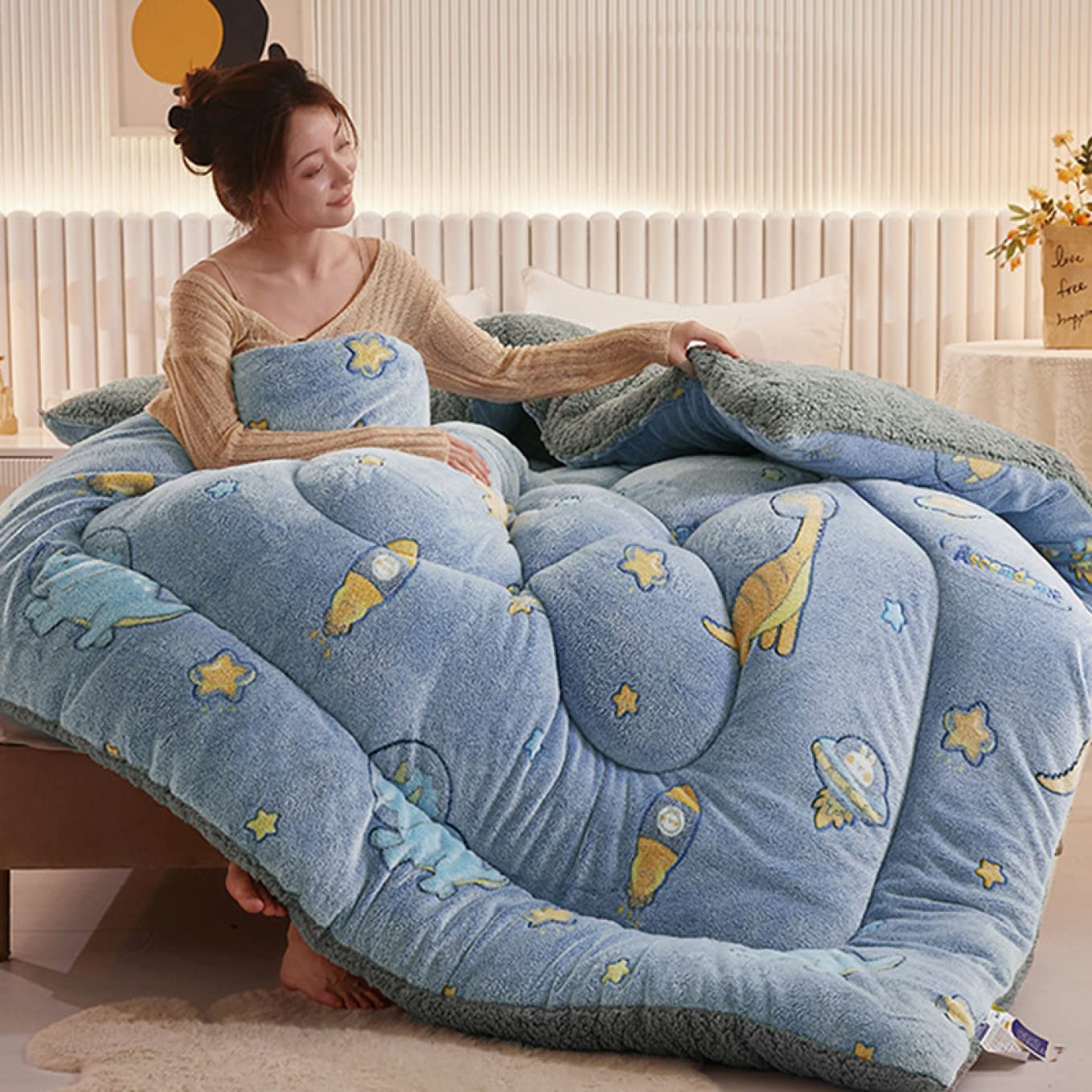 Amazon.co.jp: [CESAUI] 掛け布団 洗える ウルトラ セミダブルロング