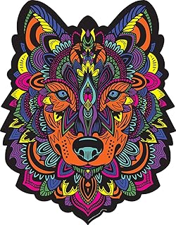Hidden Shapes - Wolf - Jigsaw Puzzle for Adults - 300 Pieces - Hand Drawn- 75 Unique Hidden Shapes - Great Gift for Mom, Dad, Teens, Men and Women