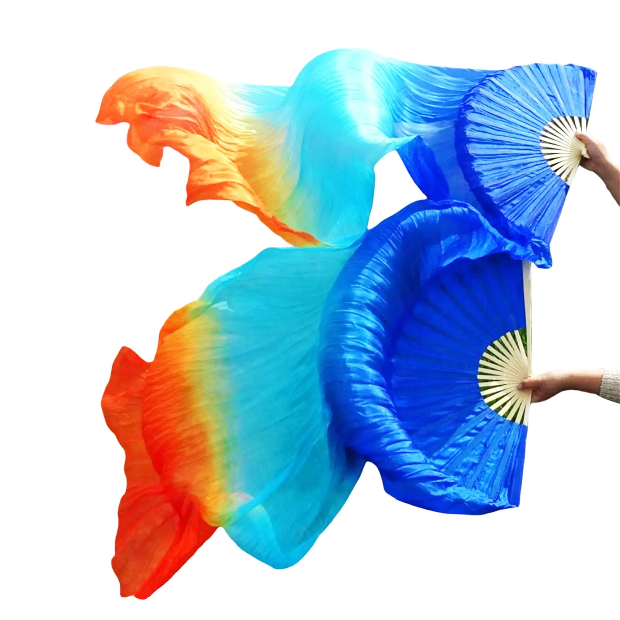 Ventaglio Da Danza, Ventagli Lunghi Di Seta Veli Ventaglio Di