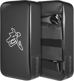 Paquete de 2 almohadillas de Muay Thai para entrenamiento de equipos de boxeo, escudo de punzonado, almohadilla de entrenamiento de Muay Thai Kickboxing para MMA, artes marciales, kárate, taekwondo, punzonado, objetivo de pie, rodilla y codo