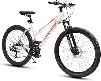 Ecarpat 26 Inch Mountain Bike for Adult Men Women, 21-Speed Mountain Bicycle with Front Suspension and Dual Disc Brakes, Aluminum Alloy Frame MTB Bike for Outdoor Trail Commuter