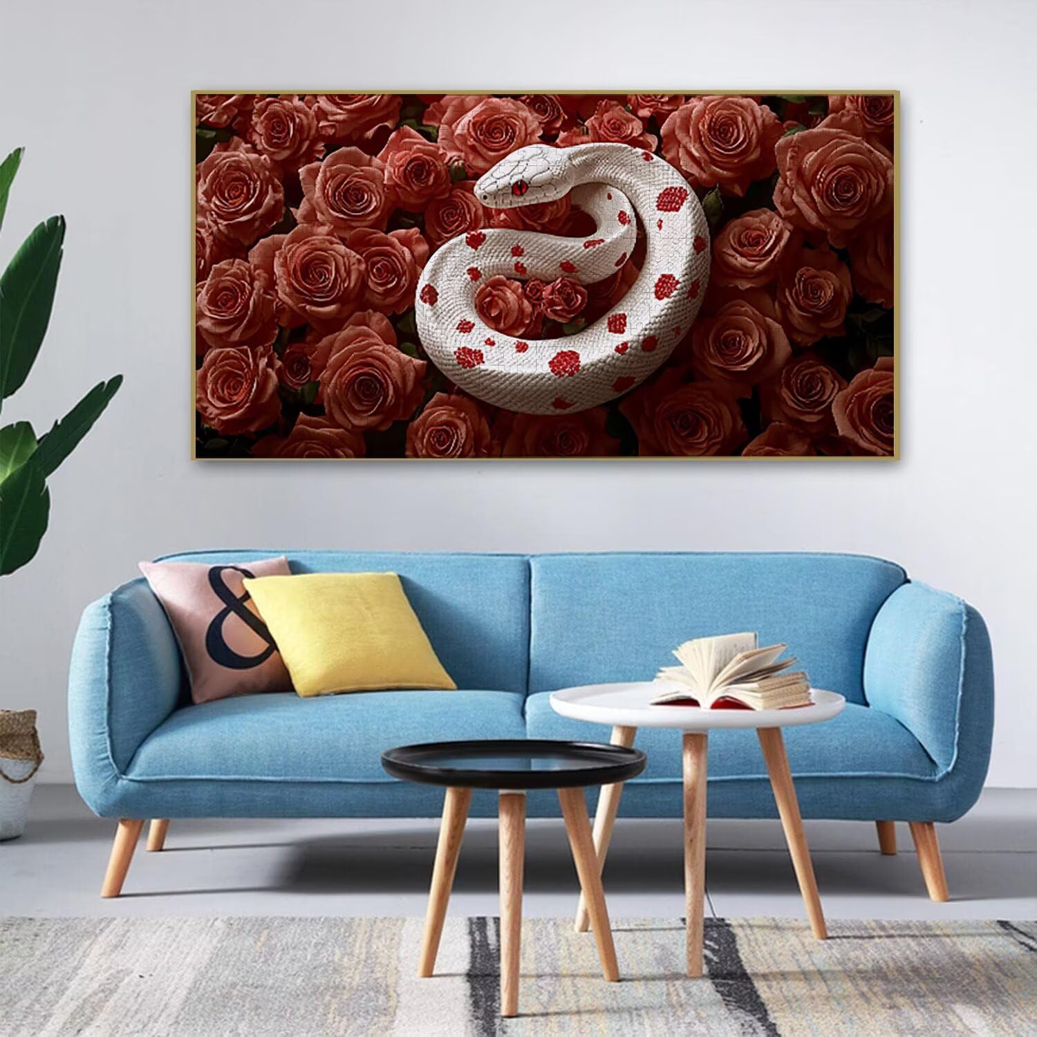 Kwiaty węża - Puzzle 900 sztuk dla dorosłych - Puzzle DIY, kreatywna rozrywka, sztuka nowoczesna, klasyczne puzzle dla dorosłych i młodzieży w wieku 12 lat, pomysł na prezent dla mężczyzn i kobiet 87
