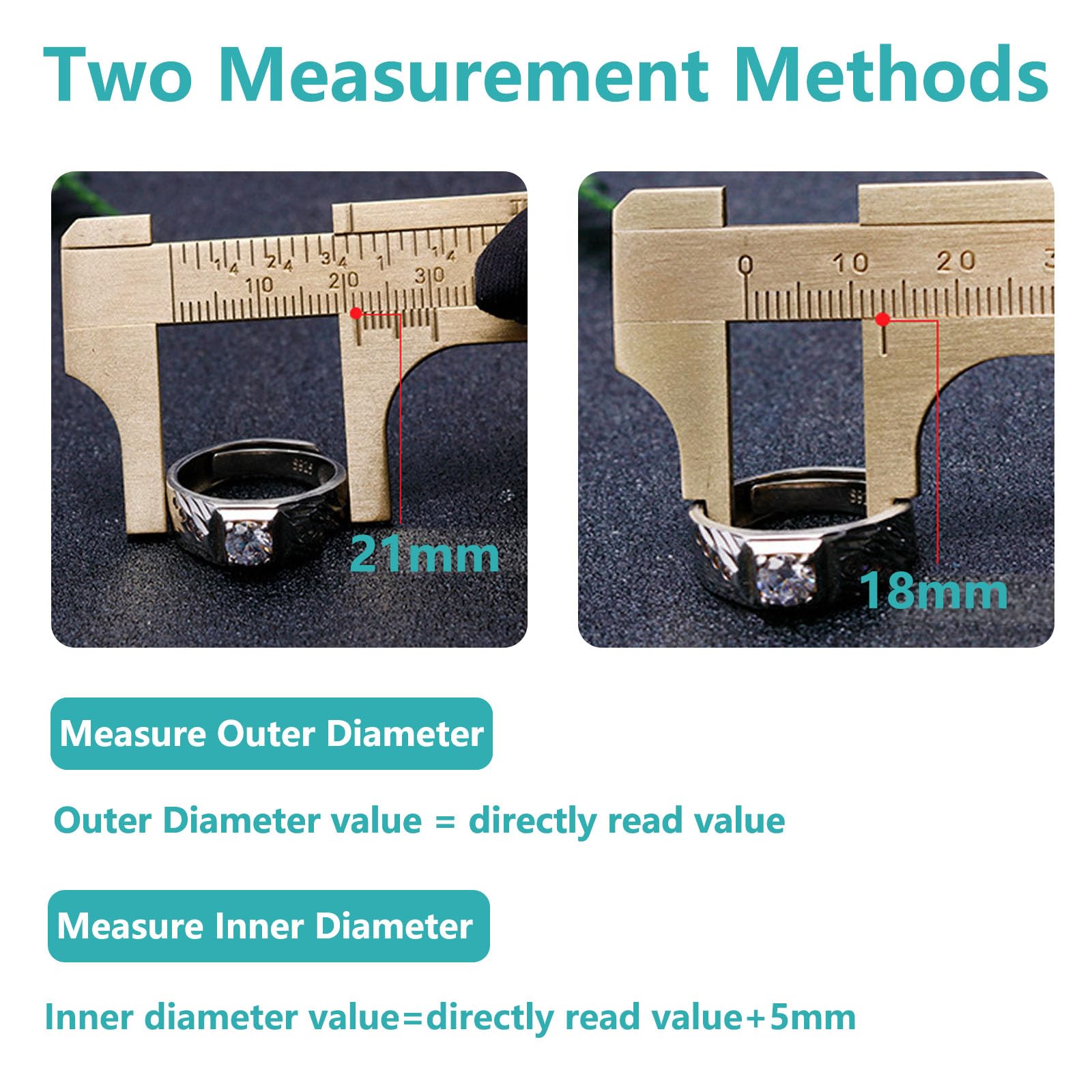 Pocket Caliper Tool - Precise Measurement for Jewelry & Crafts -5
