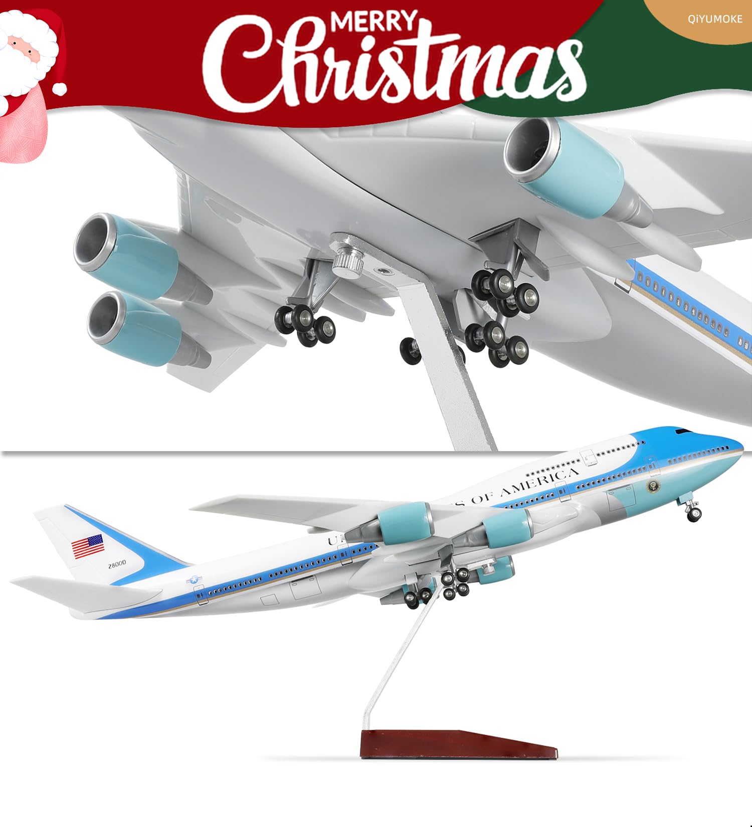 Amazon.co.jp: QIYUMOKE エアフォースワン 1/160 大型飛行機模型