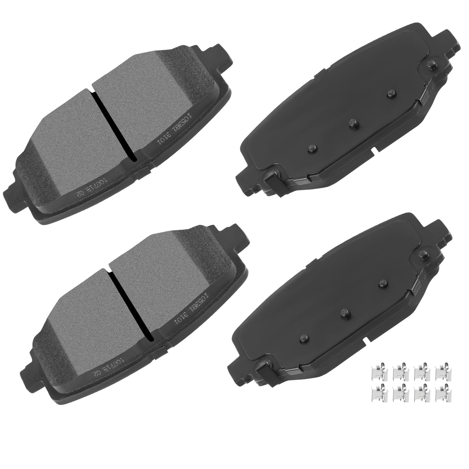 cciYu D1596 Rear Semi-Metallic Brake Pads Kit