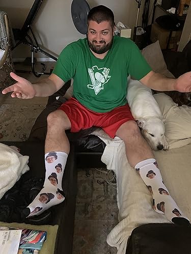 Miniatura 2 de Calcetines personalizados con cara calcetines personalizados con texto personalizado divertidos calcetines para hombres y mujeres