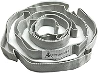 Vista 8 de Correa de estiramiento con bucles para yoga, correa de estiramiento para terapia física, correa de ejercicio no elástica para pilates, danza