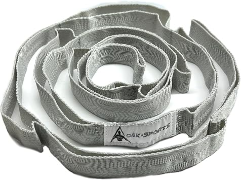 Stretching Strap Yoga Strap with Loops, Stretch Straps for Physical Therapy, Non-Elastic Exercise Strap for Pilates, Dance and Gymnastics with Workout Guide