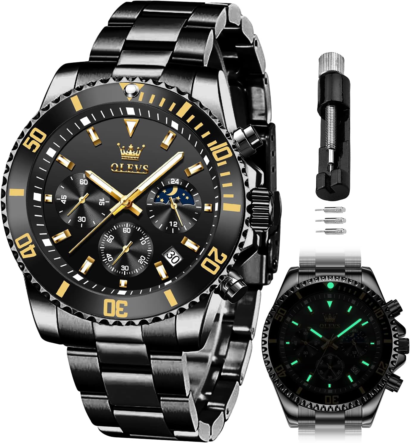 Mens Watches Minimalist Ultra Thin Fashion Casual Analog Quartz Date Watch Waterproof Slim Simple Big Face Dress Wrist Watch with Retro Leather Band for Men